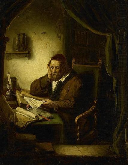 George Gillis Haanen Old Man in his Study china oil painting image
